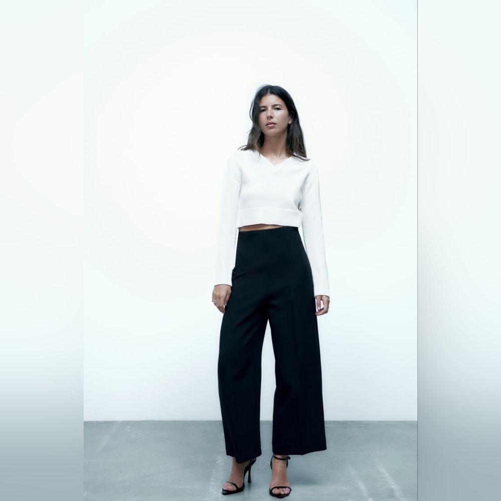 !!! Zara Dark Navy Culotte Pants